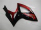 Erschwingliche Suzuki GSXR 600/750 Motorrad Verkleidung 2006-2007 - Rot Glanzendes Schwarz