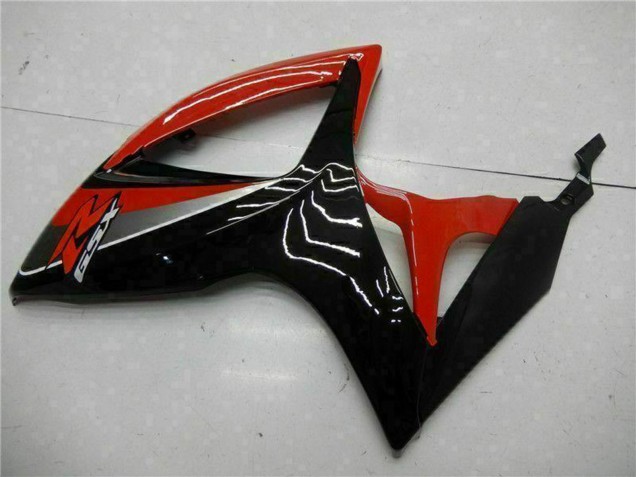 Erschwingliche Suzuki GSXR 600/750 Motorrad Verkleidung 2006-2007 - Rot Glanzendes Schwarz