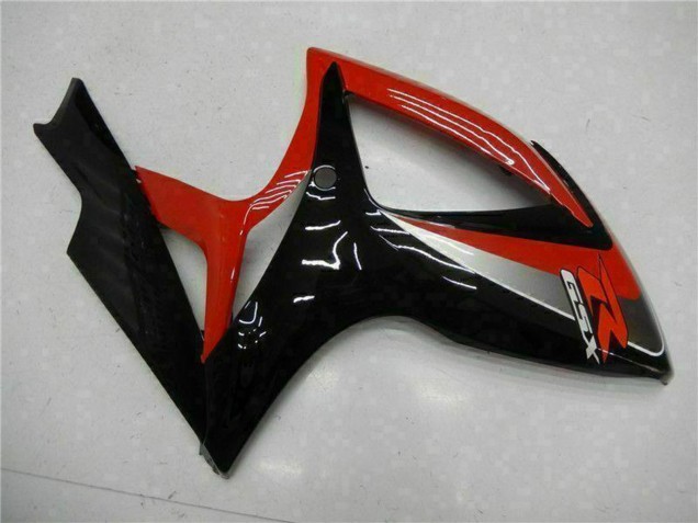 Erschwingliche Suzuki GSXR 600/750 Motorrad Verkleidung 2006-2007 - Rot Glanzendes Schwarz