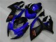 Erschwingliche Suzuki GSXR 600/750 Motorrad Verkleidung 2006-2007 - Blau Matt Schwarz Rot