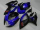 Erschwingliche Suzuki GSXR 600/750 Motorrad Verkleidung 2006-2007 - Blau Matt Schwarz Rot