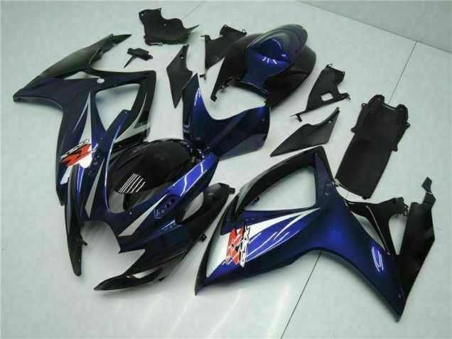 Erschwingliche Suzuki GSXR 600/750 Motorrad Verkleidung 2006-2007 - Glanzendes Schwarz Blau