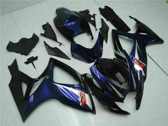 Erschwingliche Suzuki GSXR 600/750 Motorrad Verkleidung 2006-2007 - Glanzendes Schwarz Blau