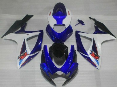 Erschwingliche Suzuki GSXR 600/750 Motorrad Verkleidung 2006-2007 - Weiss Blau Schwarz Rot