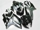 Erschwingliche Suzuki GSXR 600/750 Motorrad Verkleidung 2006-2007 - Silber Glanzendes Schwarz