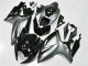 Erschwingliche Suzuki GSXR 600/750 Motorrad Verkleidung 2006-2007 - Silber Glanzendes Schwarz