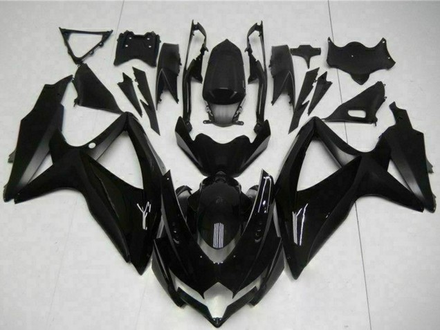 Erschwingliche Suzuki GSXR 600/750 Motorrad Verkleidung 2008-2010 - Glanzendes Schwarz Matt Schwarz