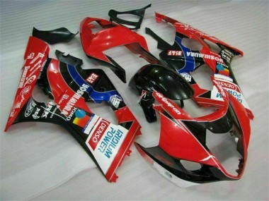 Erschwingliche Suzuki GSXR 1000 Motorrad Verkleidung 2003-2004 - Rot Schwarz Blau Yoshimura