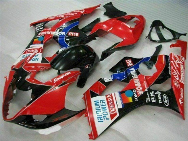 Erschwingliche Suzuki GSXR 1000 Motorrad Verkleidung 2003-2004 - Rot Schwarz Blau Yoshimura