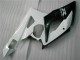 Erschwingliche Suzuki GSXR 1000 Motorrad Verkleidung 2005-2006 - Weiss Glanzendes Schwarz