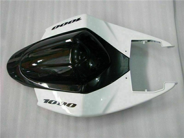 Erschwingliche Suzuki GSXR 1000 Motorrad Verkleidung 2005-2006 - Weiss Glanzendes Schwarz