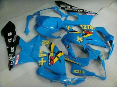 Erschwingliche Suzuki GSXR 1000 Motorrad Verkleidung 2005-2006 - Blau Gold Schwarz Rizla