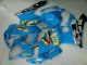 Erschwingliche Suzuki GSXR 1000 Motorrad Verkleidung 2005-2006 - Blau Gold Schwarz Rizla
