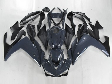 Erschwingliche Yamaha YZF R3/R25 Motorrad Verkleidung 2015-2018 - Dunkel Grau Matt Schwarz