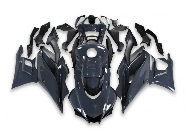 Erschwingliche Yamaha YZF R3/R25 Motorrad Verkleidung 2019-2021 - Dunkel Grau Schwarz