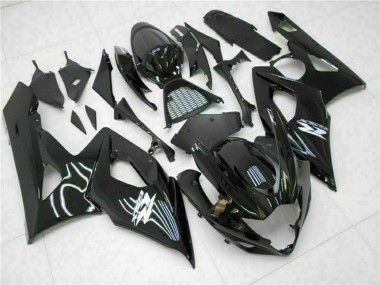 Erschwingliche Suzuki GSXR 1000 Motorrad Verkleidung 2005-2006 - Glanzendes Schwarz