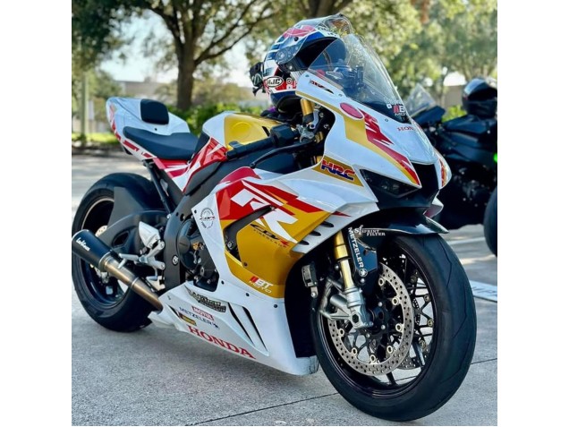 Erschwingliche Honda CBR1000RR-R Motorrad Verkleidung 2020-2023 - Weiss Rot Gold Motul HRC