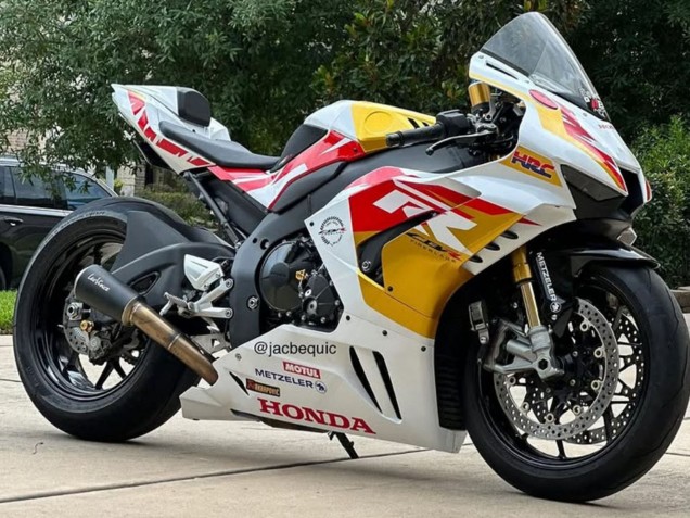 Erschwingliche Honda CBR1000RR-R Motorrad Verkleidung 2020-2023 - Weiss Rot Gold Motul HRC
