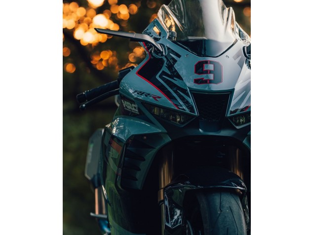 Erschwingliche Honda CBR1000RR-R Motorrad Verkleidung 2020-2023 - Nardo Grau Glanzendes Schwarz HRC 9