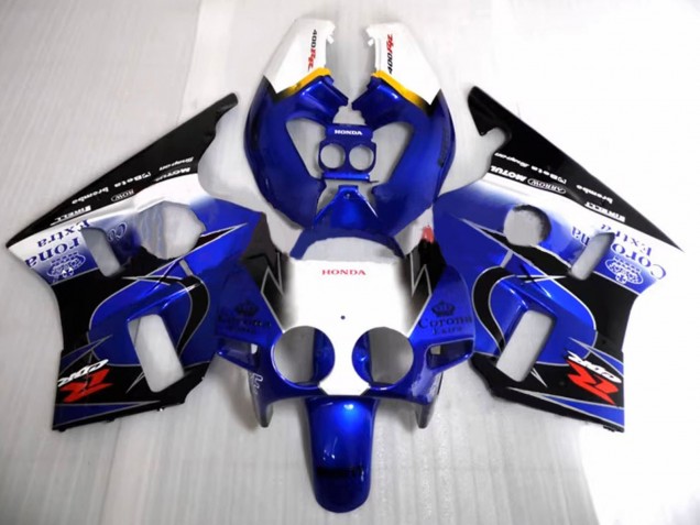 Erschwingliche Honda CBR400RR NC23 Motorrad Verkleidung 1987-1989 - Weiss Gelb Blau Glanzendes Schwarz Corona Motul