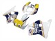 Erschwingliche Honda CBR400RR NC23 Motorrad Verkleidung 1987-1989 - Weiss Gelb Blau Rothmans