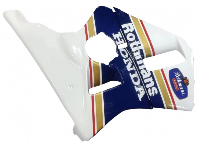 Erschwingliche Honda CBR400RR NC23 Motorrad Verkleidung 1987-1989 - Weiss Gelb Blau Rothmans