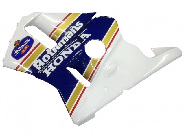 Erschwingliche Honda CBR400RR NC23 Motorrad Verkleidung 1987-1989 - Weiss Gelb Blau Rothmans