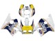 Erschwingliche Honda CBR400RR NC23 Motorrad Verkleidung 1987-1989 - Weiss Gelb Blau Rothmans