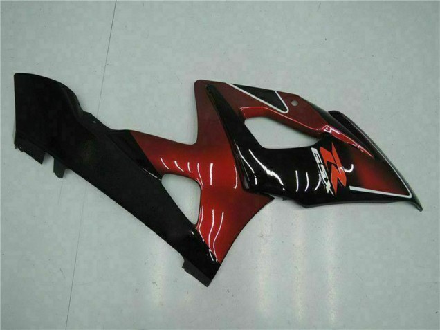 Erschwingliche Suzuki GSXR 1000 Motorrad Verkleidung 2005-2006 - Rot Glanzendes Schwarz