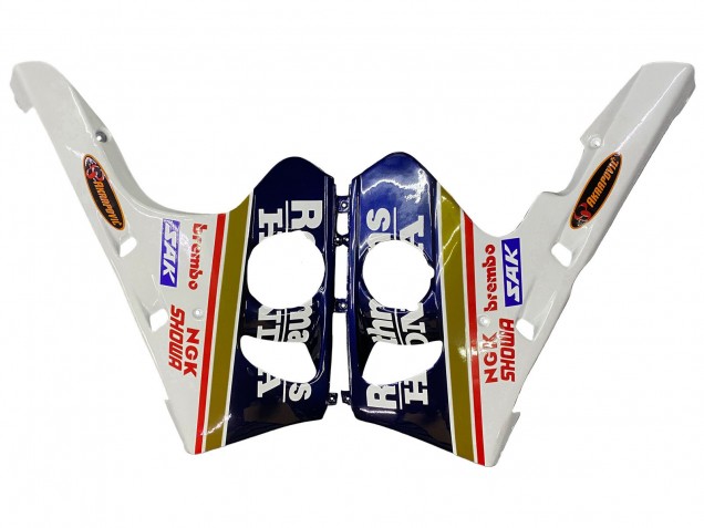 Erschwingliche Honda CBR400RR NC29 Motorrad Verkleidung 1990-1999 - Weiss Gold Rot Dunkel Blau Rothmans