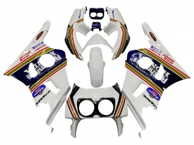 Erschwingliche Honda CBR400RR NC29 Motorrad Verkleidung 1990-1999 - Weiss Gold Rot Dunkel Blau Rothmans