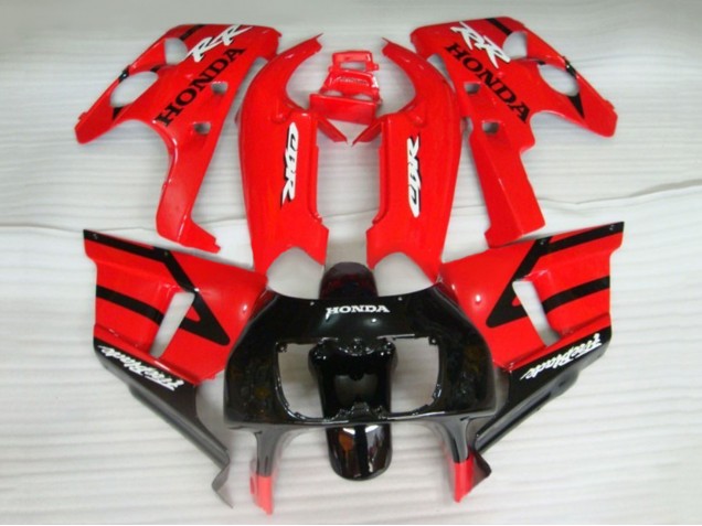 Erschwingliche Honda CBR400RR NC29 Motorrad Verkleidung 1990-1999 - Rot Glanzendes Schwarz Fireblade