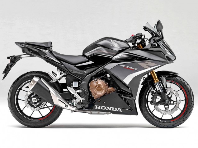 Erschwingliche Honda CBR400R Motorrad Verkleidung 2022 - Weiss Matt Schwarz
