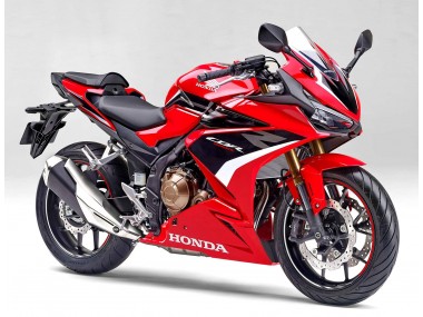 Erschwingliche Honda CBR400R Motorrad Verkleidung 2022 - Rot Weiss Glanzendes Schwarz