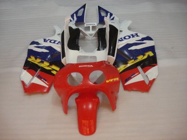 Erschwingliche Honda VFR400R NC30 Motorrad Verkleidung 1988-1992 - Weiss Blau Rot