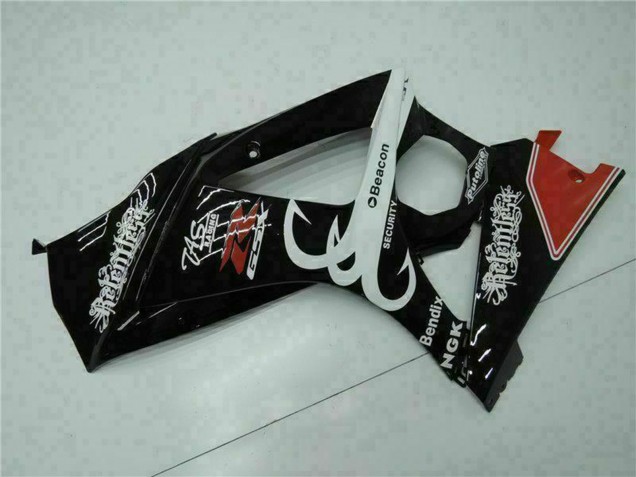 Erschwingliche Suzuki GSXR 1000 Motorrad Verkleidung 2007-2008 - Glanzendes Schwarz Rot Weiss