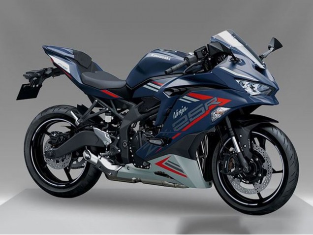 Erschwingliche Kawasaki ZX25R ZX-25R Motorrad Verkleidung 2019-2025 - Blau Rot Grau