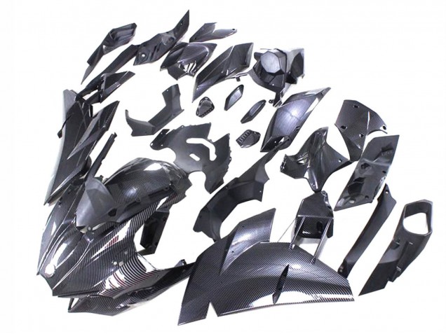 Erschwingliche Kawasaki Ninja H2 Motorrad Verkleidung 2015-2022 - Schwarze Carbonfaser