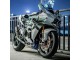Erschwingliche Kawasaki Ninja H2 Motorrad Verkleidung 2015-2022 - Weiss mit Grun Linie