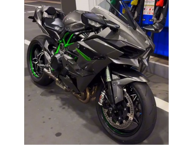 Erschwingliche Kawasaki Ninja H2 Motorrad Verkleidung 2015-2022 - Grau
