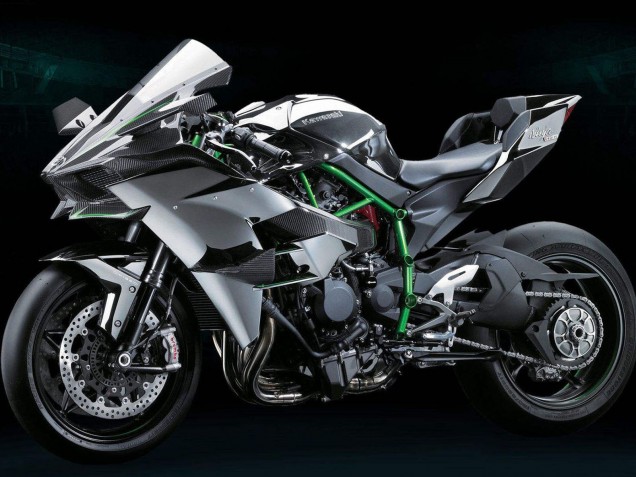 Erschwingliche Kawasaki Ninja H2 Motorrad Verkleidung Kit 2015-2022 - Grau