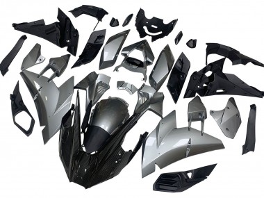 Erschwingliche Kawasaki Ninja H2 Motorrad Verkleidung 2015-2022 - Silber Schwarz Carbonfaser