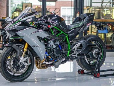Erschwingliche Kawasaki Ninja H2 Motorrad Verkleidung 2015-2022 - Grau