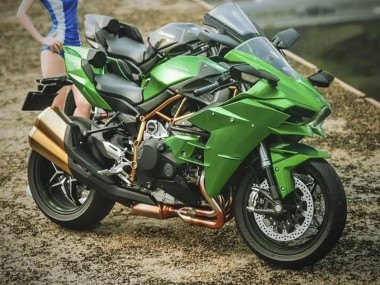 Erschwingliche Kawasaki Ninja H2 Motorrad Verkleidung 2015-2022 - Grun