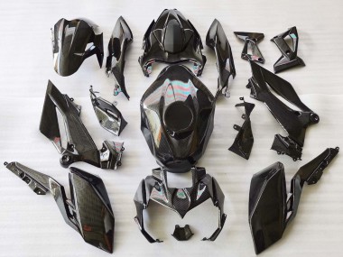 Erschwingliche Kawasaki Z400 Motorrad Verkleidung 2018-2024 - Schwarze Carbonfaser