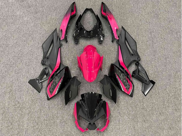 Erschwingliche Kawasaki Z400 Motorrad Verkleidung 2018-2024 - Matt Schwarz Bright Rosa