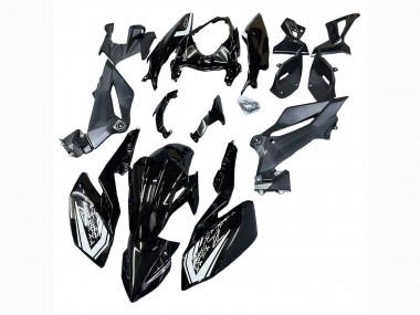 Erschwingliche Kawasaki Z400 Motorrad Verkleidung 2018-2024 - Glanzendes Schwarz