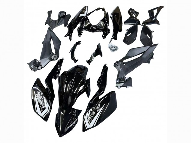 Erschwingliche Kawasaki Z400 Motorrad Verkleidung 2018-2024 - Glanzendes Schwarz