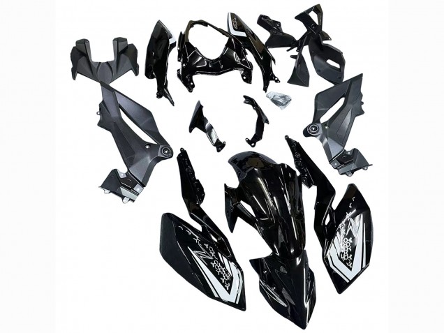 Erschwingliche Kawasaki Z400 Motorrad Verkleidung 2018-2024 - Glanzendes Schwarz