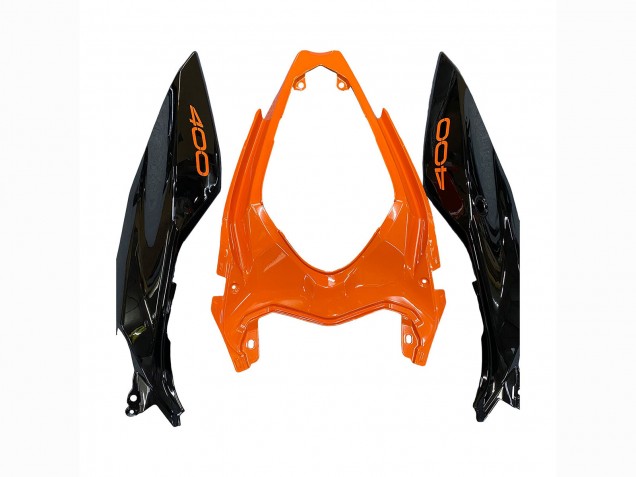 Erschwingliche Kawasaki Z400 Motorrad Verkleidung 2018-2024 - Orange Glanzendes Schwarz